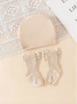 babazokni, pamut turbán, elegáns babaruha, csúszásgátló zokni, kisbaba kiegészítők, babaajándék, keresztelő, babaszületésnap