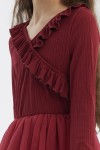 Mika Bordó Elegancia, elegáns lányi ruha, bordó ruha, különleges alkalmi ruha, gyermek ruha, esküvői ruha gyerekeknek, báli ruha lányoknak, ünnepi gyermekruha, magyar gyermek divat, stílusos gyermek ruházat