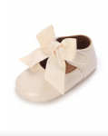 kisbaba cipő, elegáns cipő, bézs kisbaba cipő, masnis cipő, baba alkalmi cipő, keresztelő cipő, baba esküvői cipő, kényelmes baba cipő