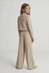 Elegáns kislány szett Emi bézs színben, részlet, ünnepi kislány ruha, ZOYA Fashion