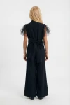 Elegáns kislány overál Blair fekete színben, stílusos megjelenés, ünnepi kislány ruha, ZOYA Fashion