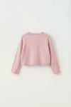 Kislány elegáns bolero Malena rózsaszín színben, oldalnézet, ünnepi kislány ruha, ZOYA Fashion