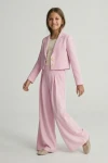 Elegáns kislány szett Emi rózsaszín színben, részlet, ünnepi kislány ruha, ZOYA Fashion