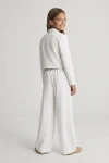 Elegáns kislány szett Emi fehér színben, stílusos megjelenés, ünnepi kislány ruha, ZOYA Fashion