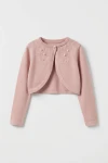 Gyerek bolero Ada rózsaszín színben, főnézet, ünnepi kislány ruha, ZOYA Fashion